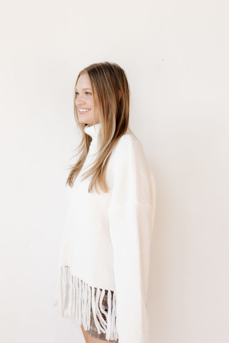 cambridge fringe turtleneck