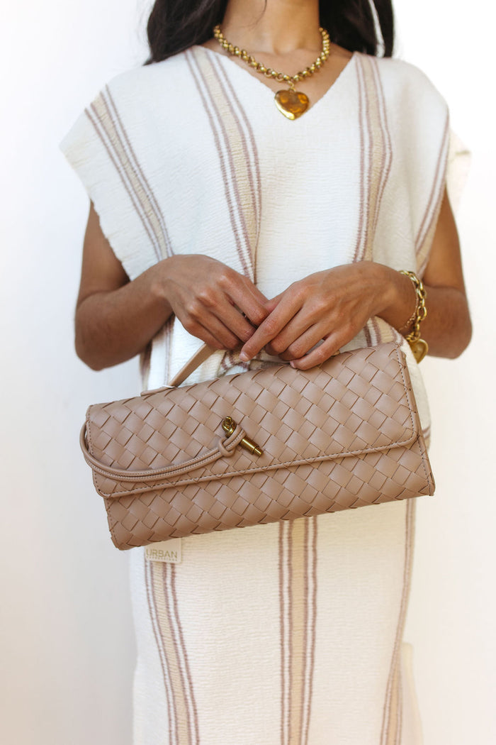 ada top handle woven clutch crossbody