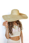 selena palm leaf sun hat, natural