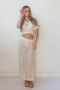 golden hour crochet collar top