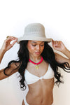 keep it cool straw sun hat, white