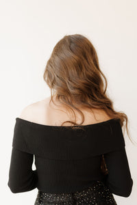 lidia off shoulder sweater