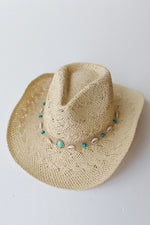 sandy straw hat