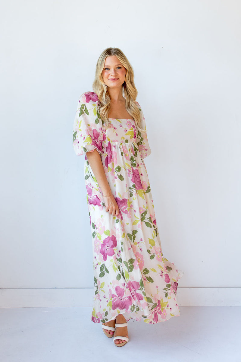 mode, arabella babydoll maxi dress