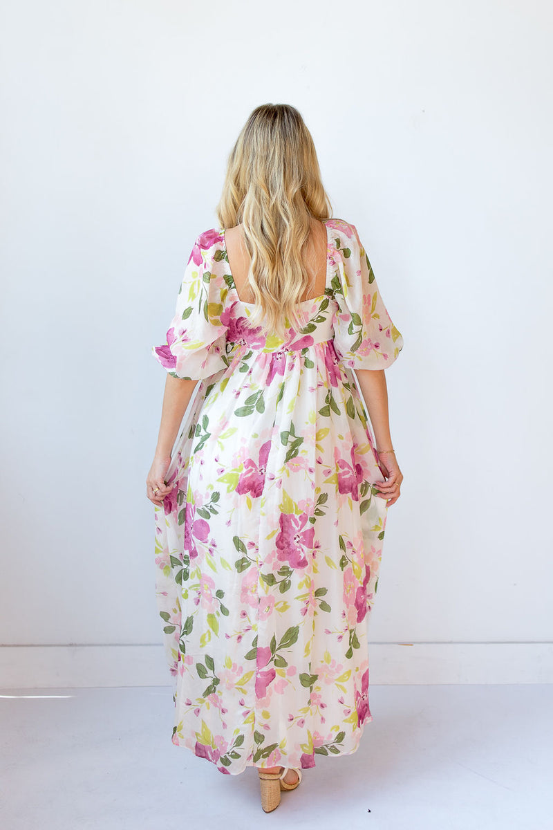 mode, arabella babydoll maxi dress