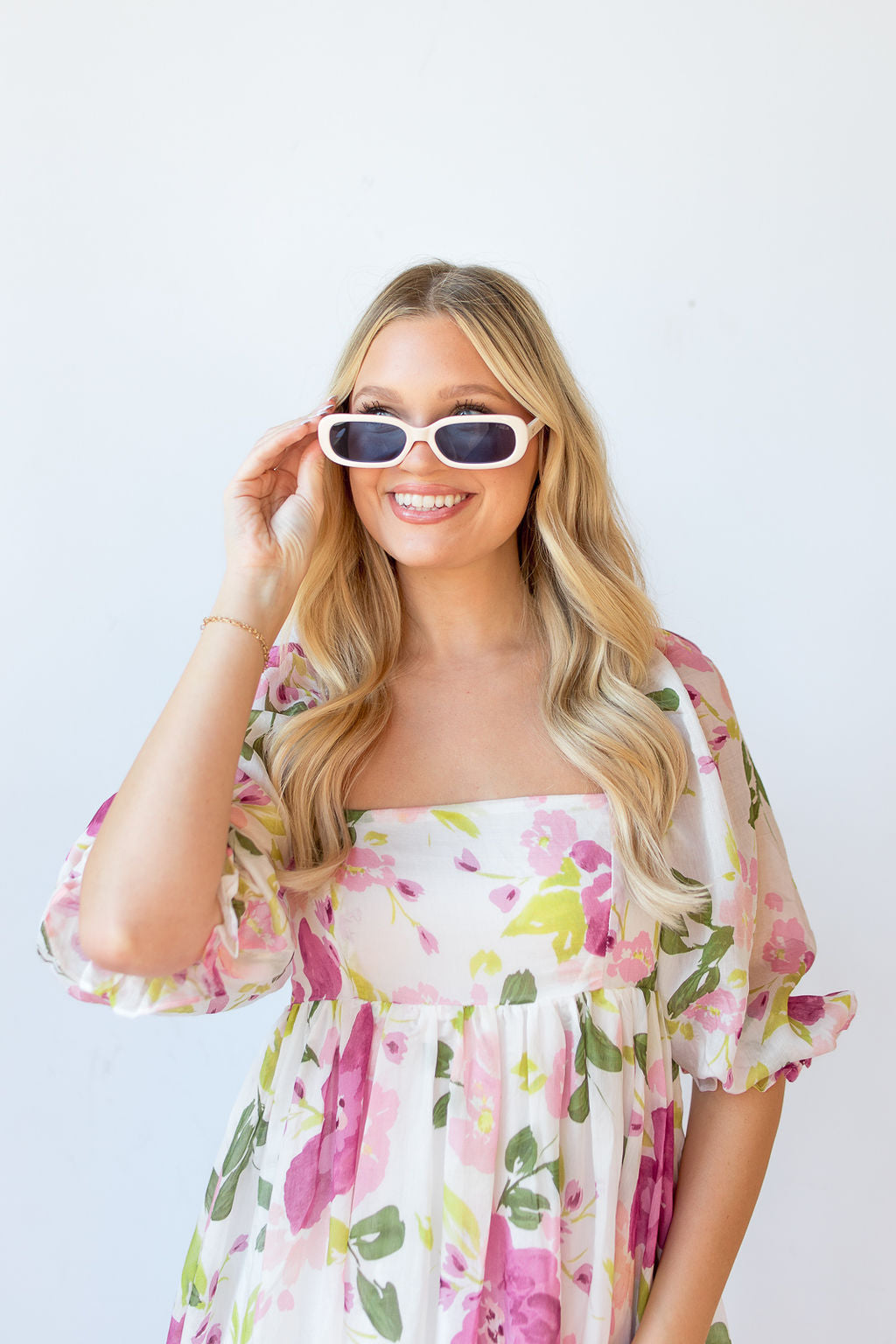 knee length dresses for ladies Floral maxi baby doll dress– Hippie Kids main image 1