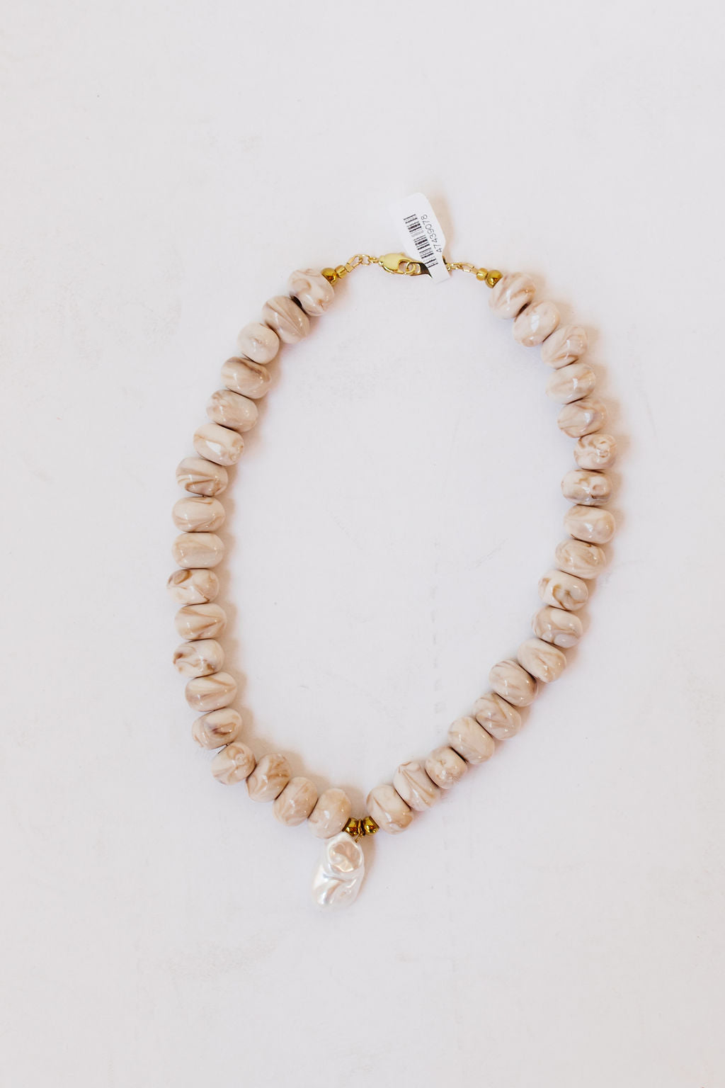 cora pebble necklace- cream