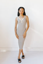 raya fitted midi dress