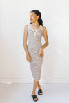 raya fitted midi dress
