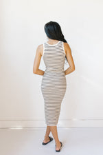 raya fitted midi dress