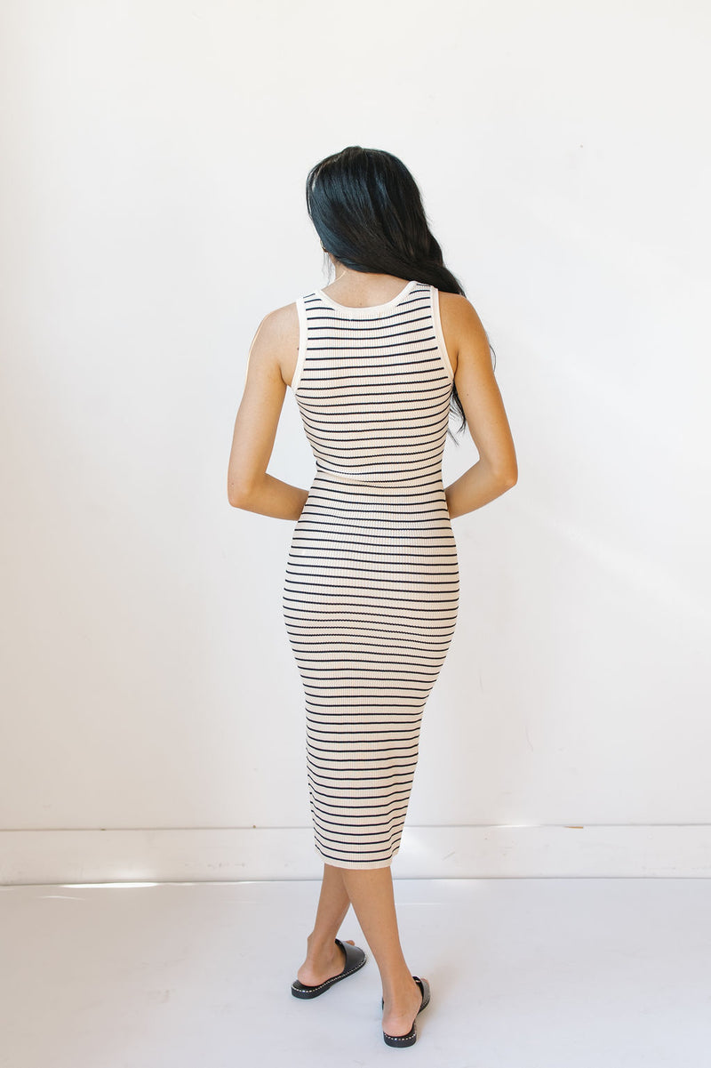 raya fitted midi dress