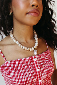 poppi gingham smocked tank top