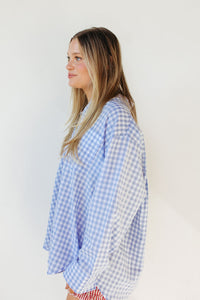 oversized gingham top