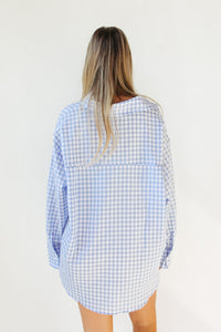 oversized gingham top