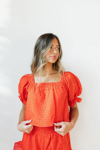 talia ruffle top