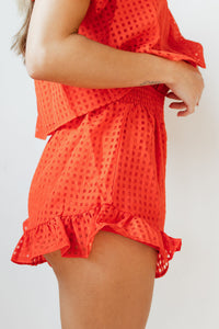 talia ruffle shorts