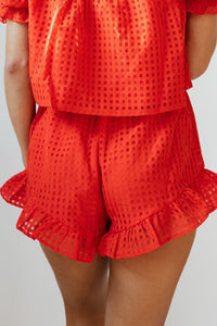 talia ruffle shorts
