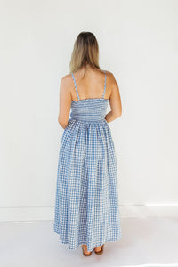bluebell gingham maxi dress