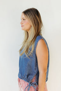 evie denim top