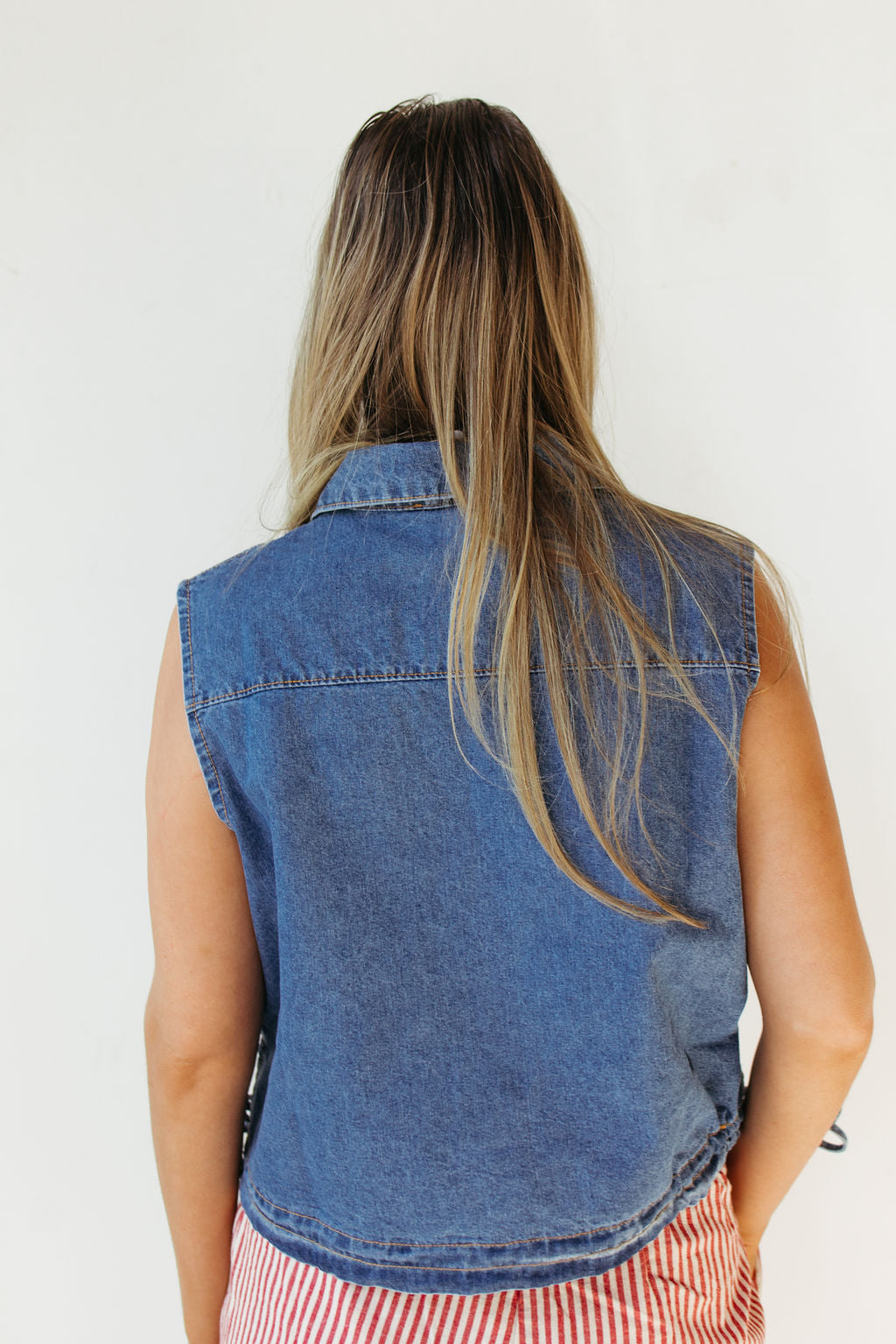 evie denim top