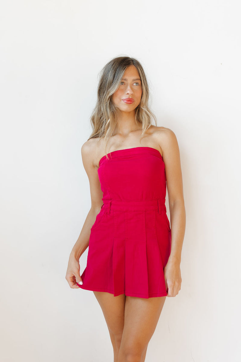 annie strapless mini dress