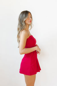 annie strapless mini dress