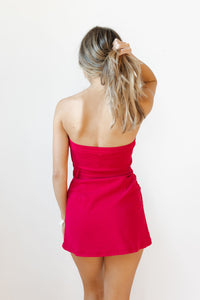 annie strapless mini dress