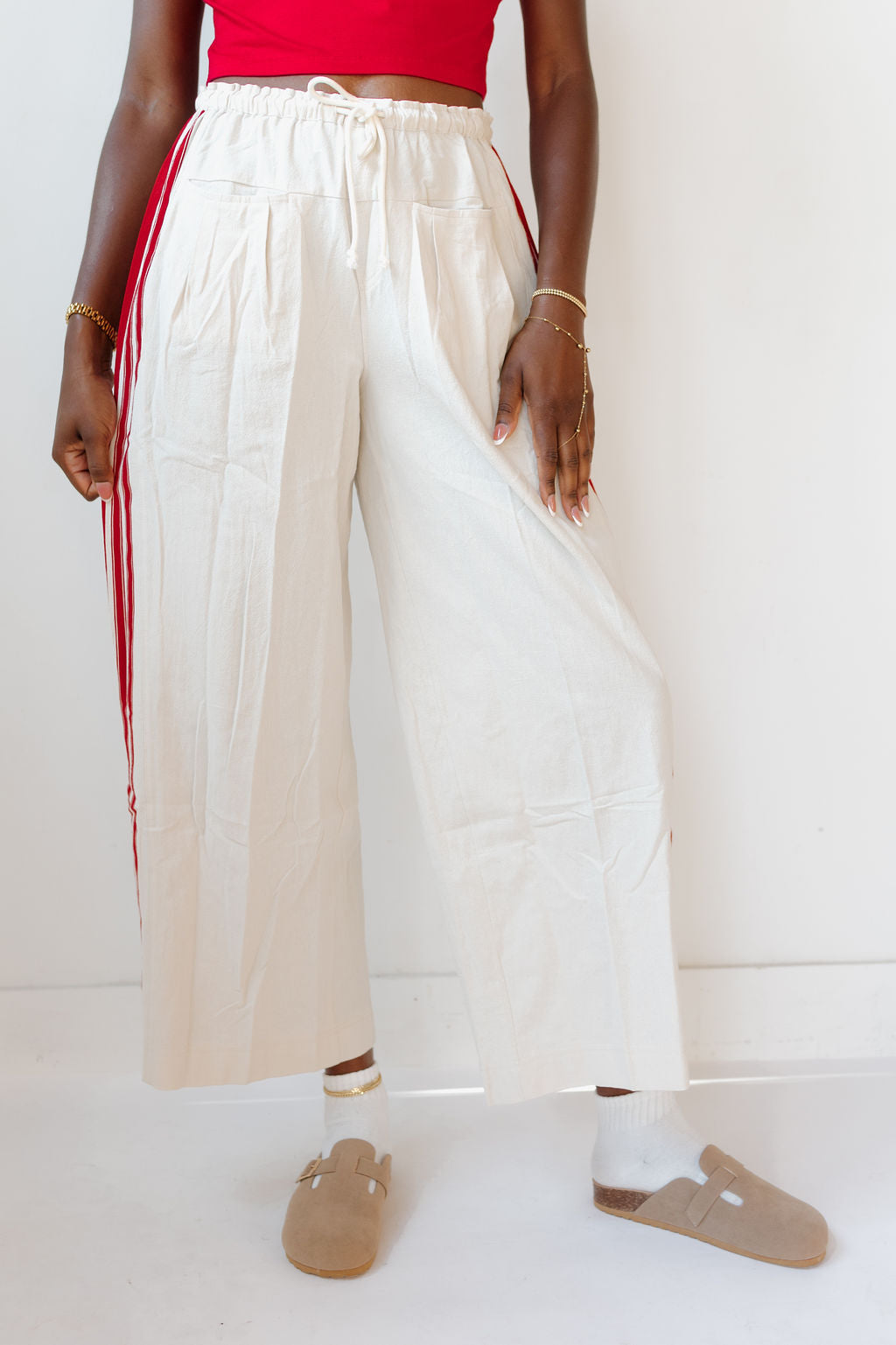 jameson striped wide leg pants