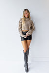 mode, azura stripe crop sweater