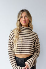 mode, azura stripe crop sweater