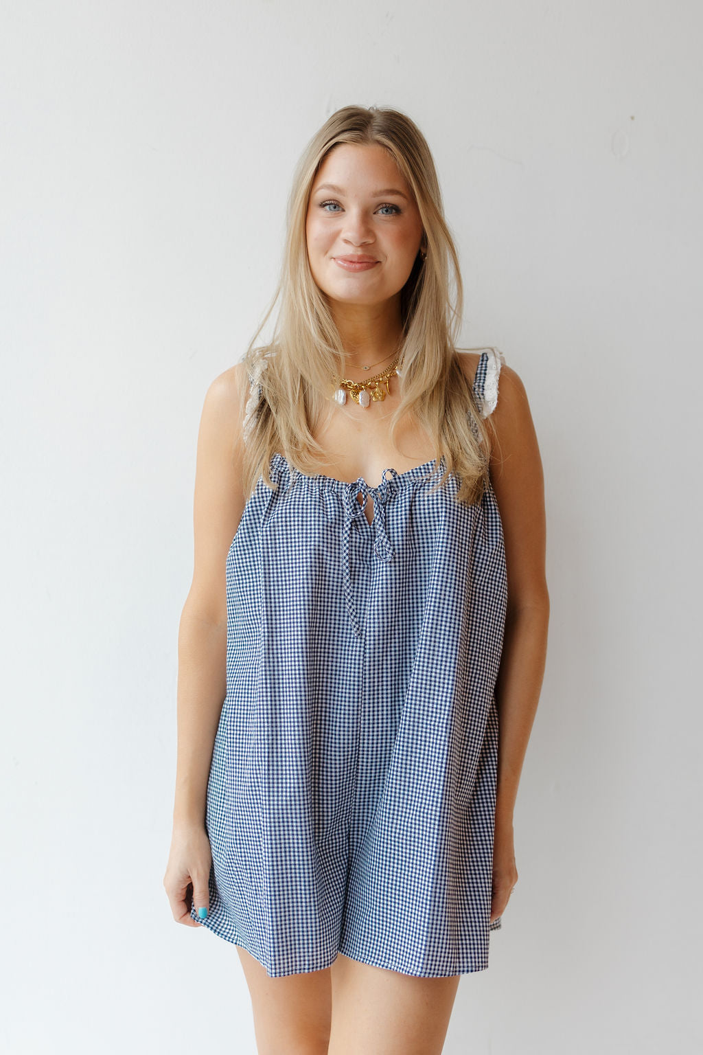 glory gingham romper