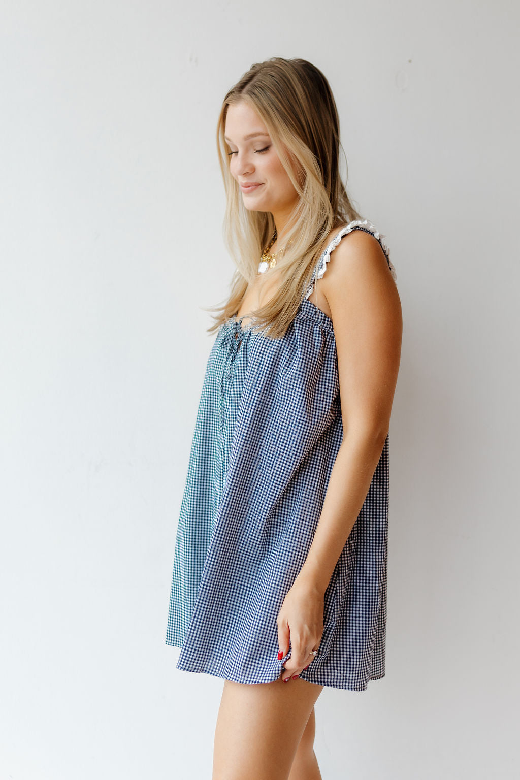 glory gingham romper