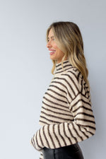 mode, azura stripe crop sweater