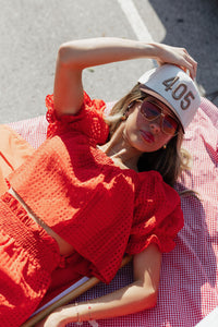 talia ruffle top