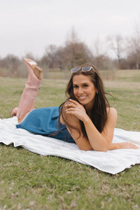 florence dress w/plaid hem