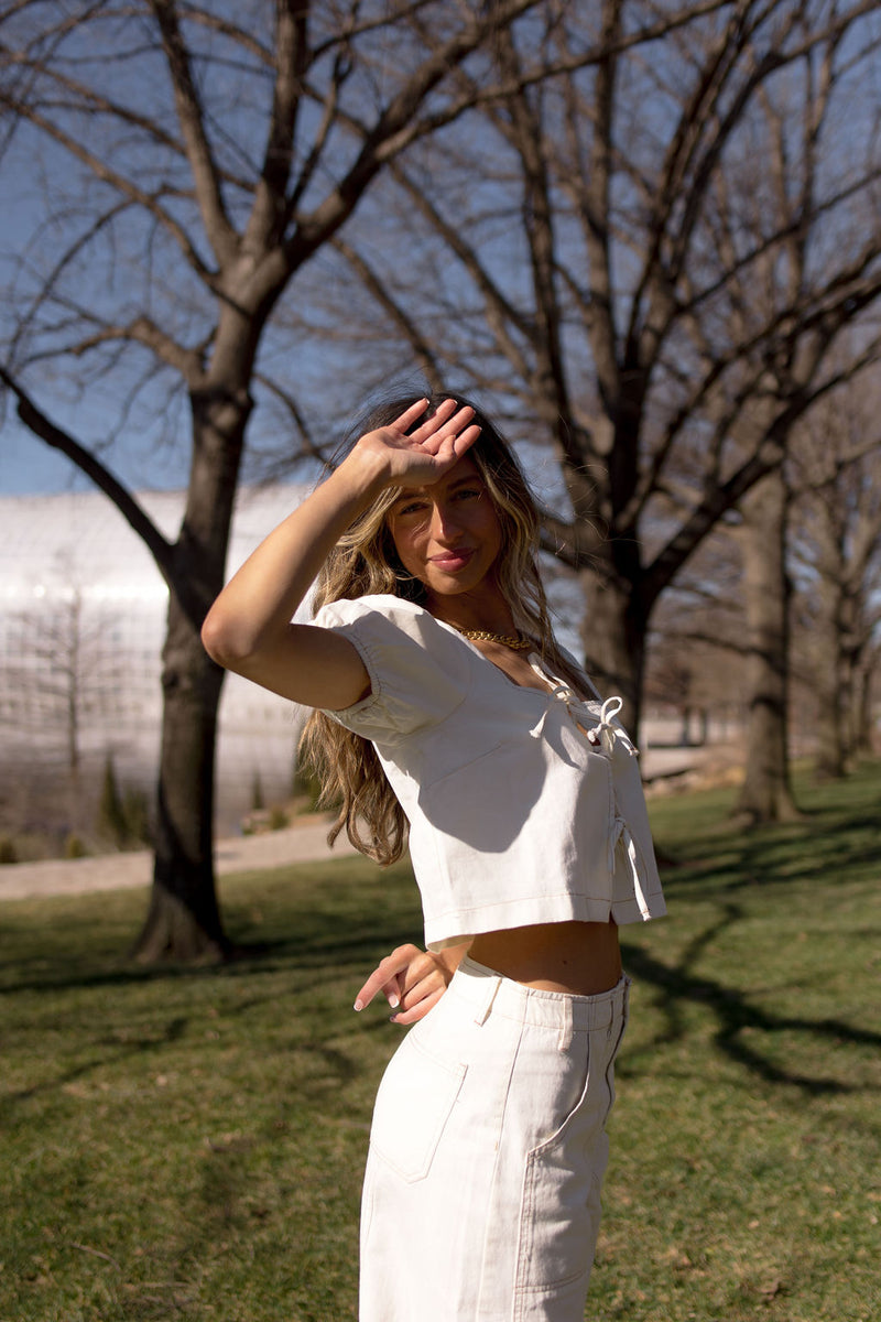 mckenna square neck tie top