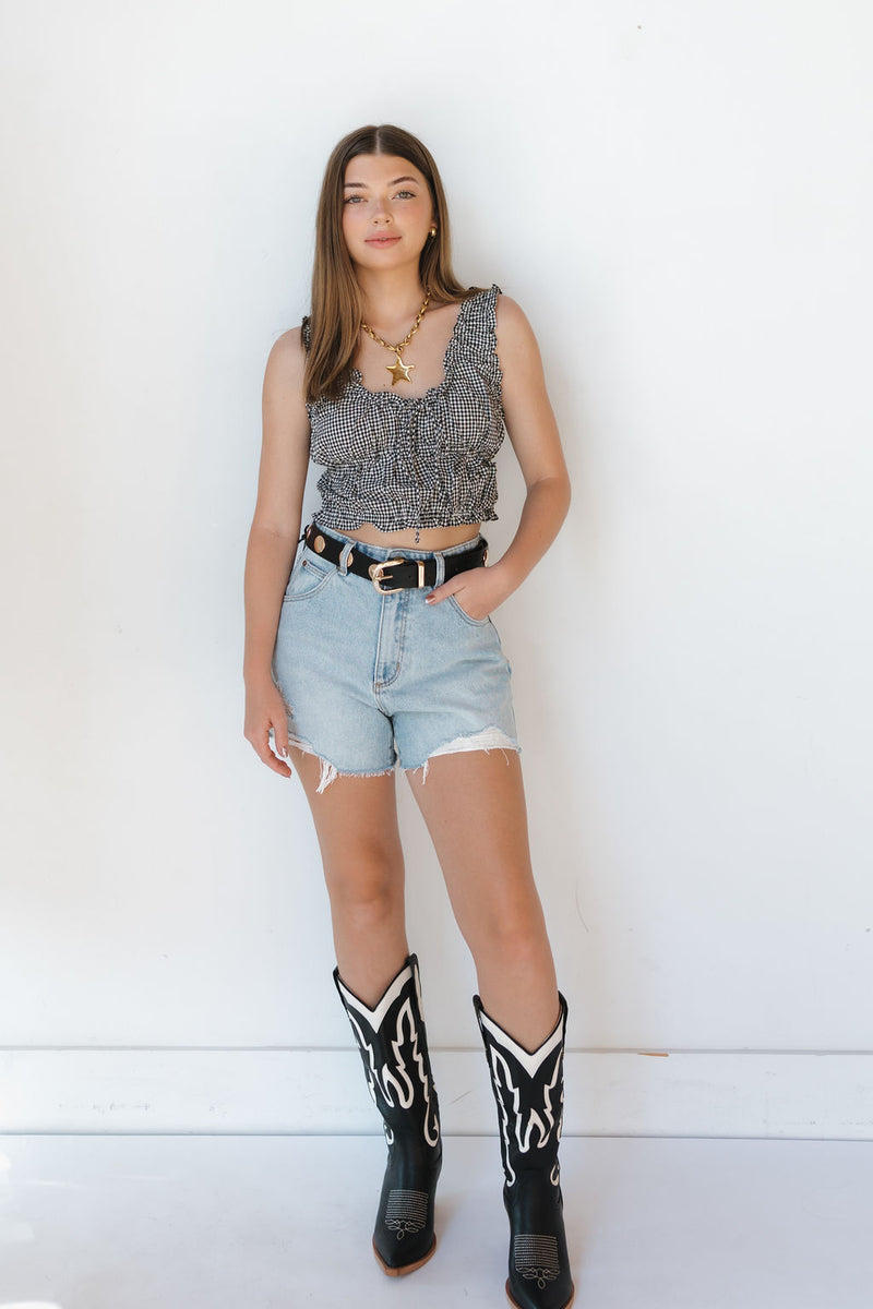nicolette gingham top