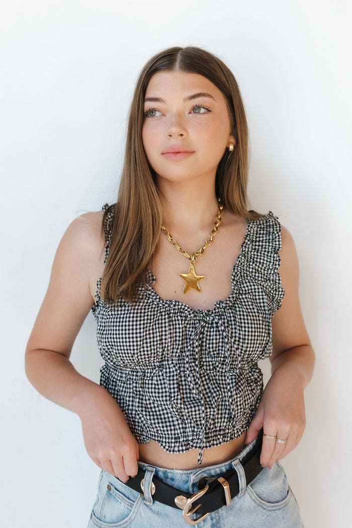 nicolette gingham top