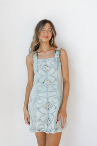 chase studded denim dress