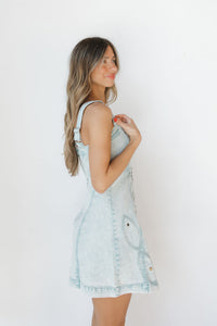 chase studded denim dress