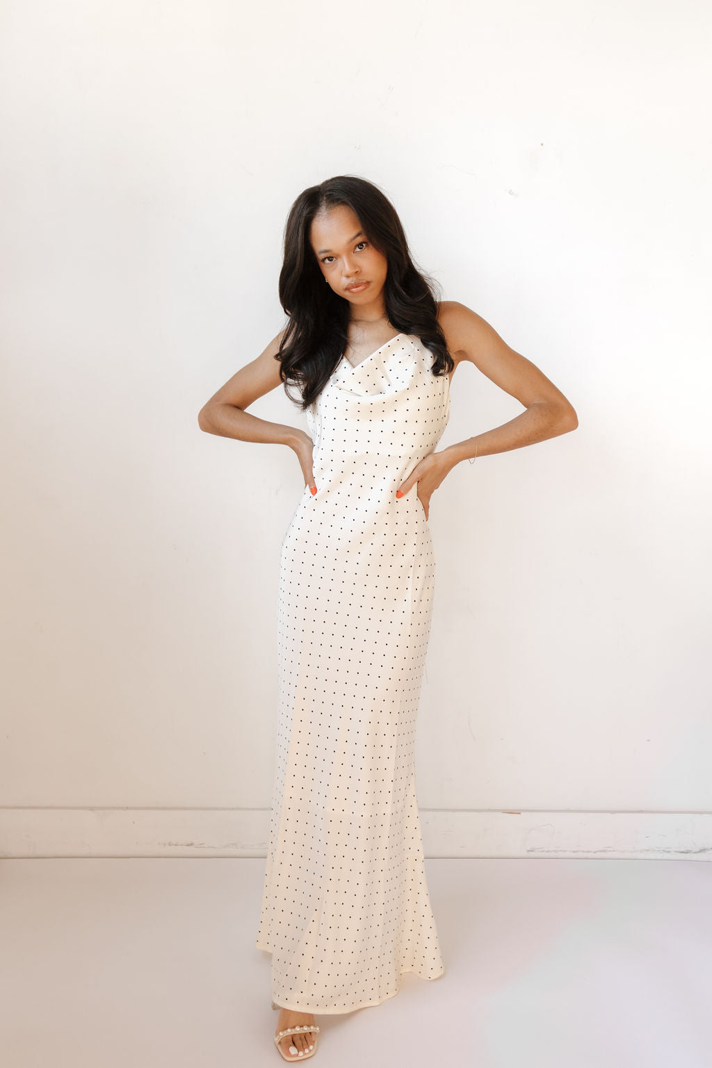 dots on dots maxi dress