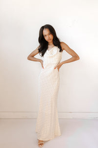 dots on dots maxi dress