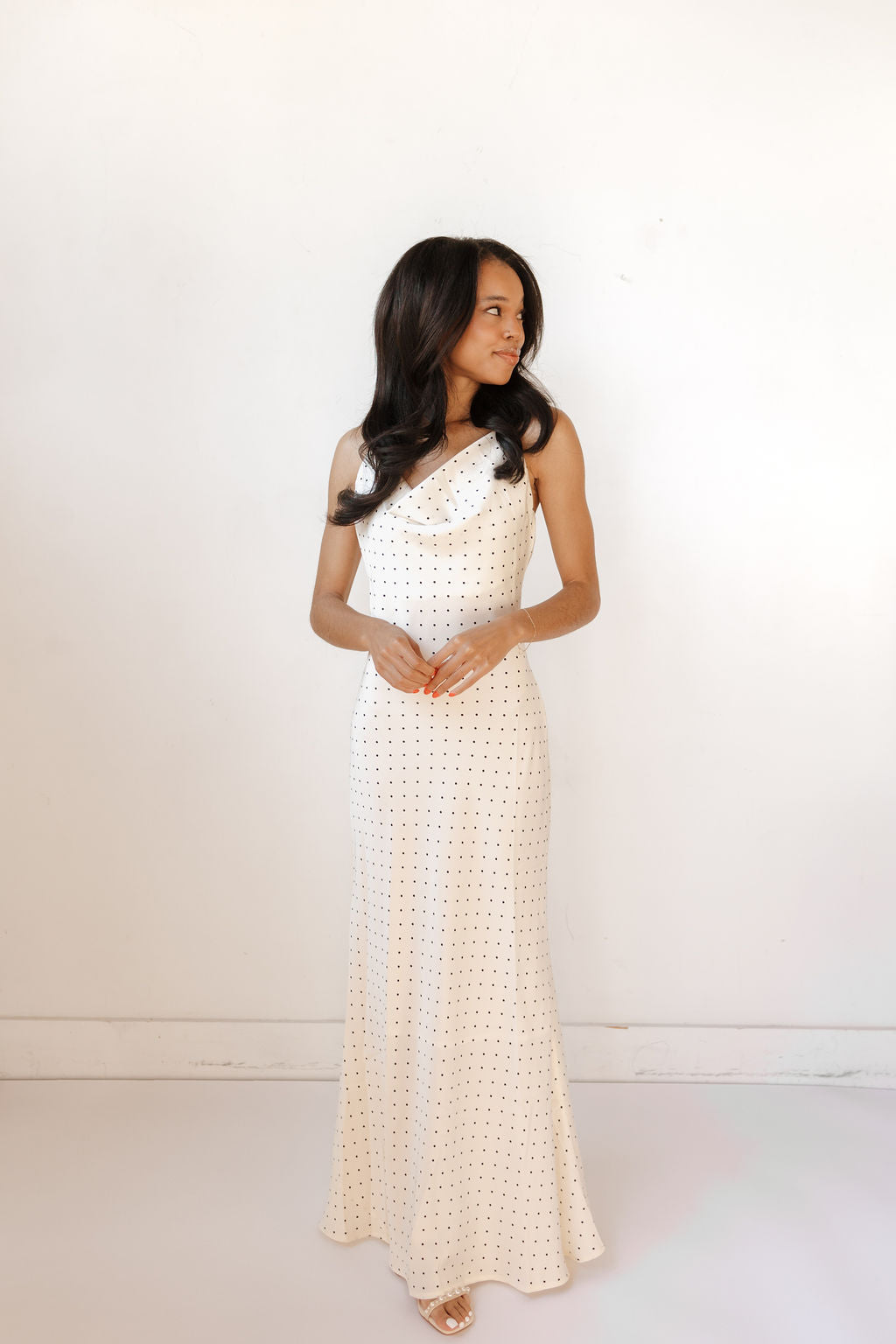 dots on dots maxi dress