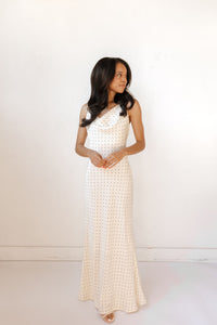 dots on dots maxi dress