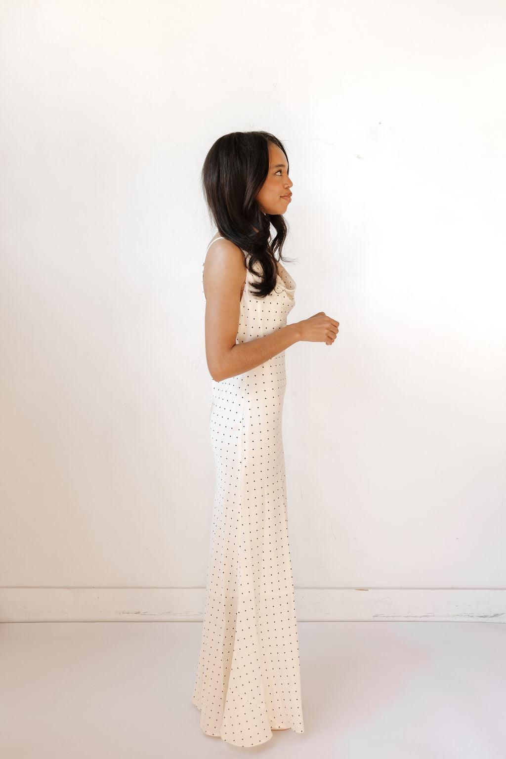 dots on dots maxi dress