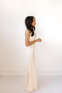 dots on dots maxi dress