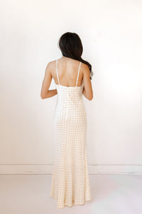 dots on dots maxi dress