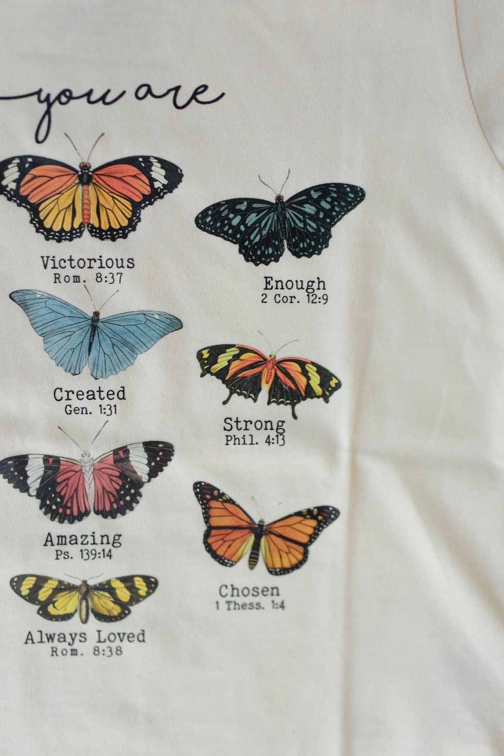 mode, you are, butterfly affirmations tee