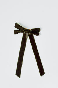 mode, viola bow barrette - olive