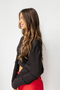 deal drop dru crop v-neck